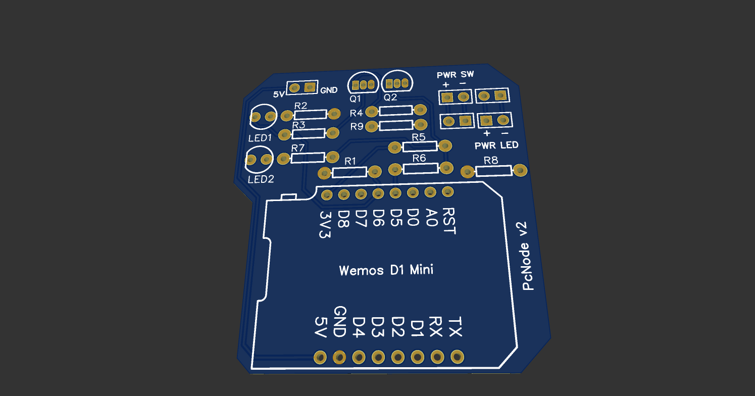 Interrupteur connecté pour un ordinateur - PCB personnalisé